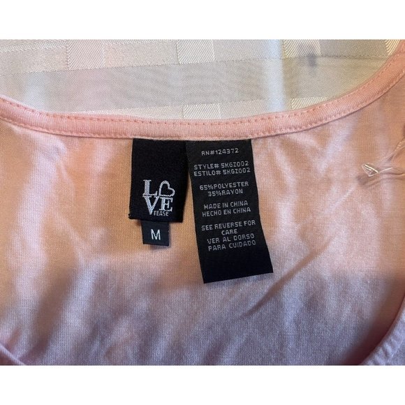 love tease women shirt cap sleeve color Pink Size M - Picture 6 of 6